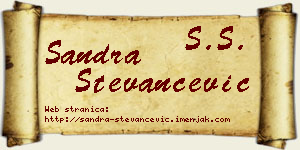 Sandra Stevančević vizit kartica